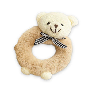 Ayıcıklı Peluş Toka – Bej – Tokamoka figürlü saç tokası